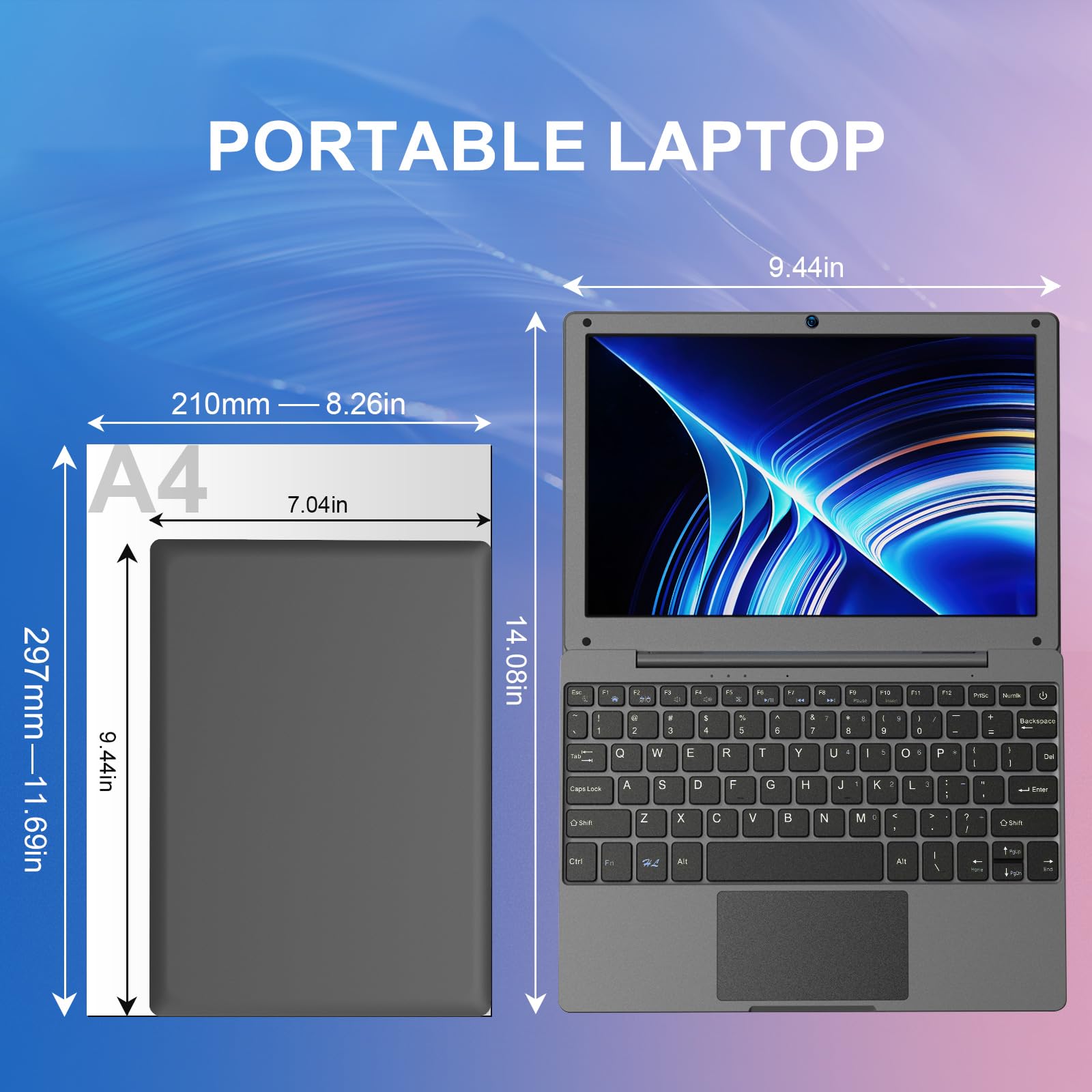 G Laptop, Windows 11 Laptop, 8GB + 128GB, Intel Celeron Quad